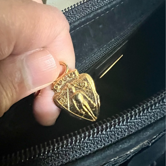 Rare Gucci Black Suede Damask Embroidery Crossbody Shoulder Bag Authentic - Picture 11 of 12